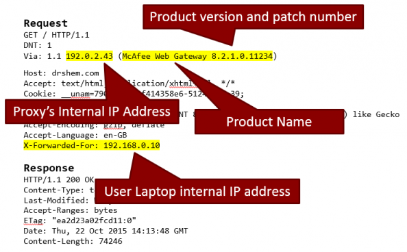 Figure 2: HTTP Request - Proxy Leaking Information