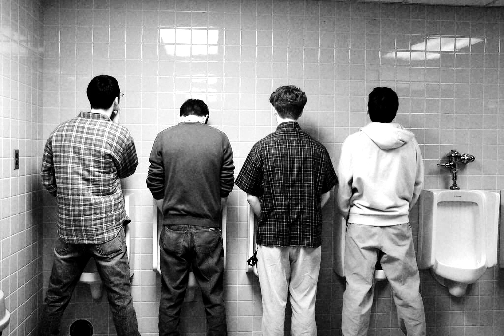 What do you think of guys who pull their pants down at the urinal? - Quora